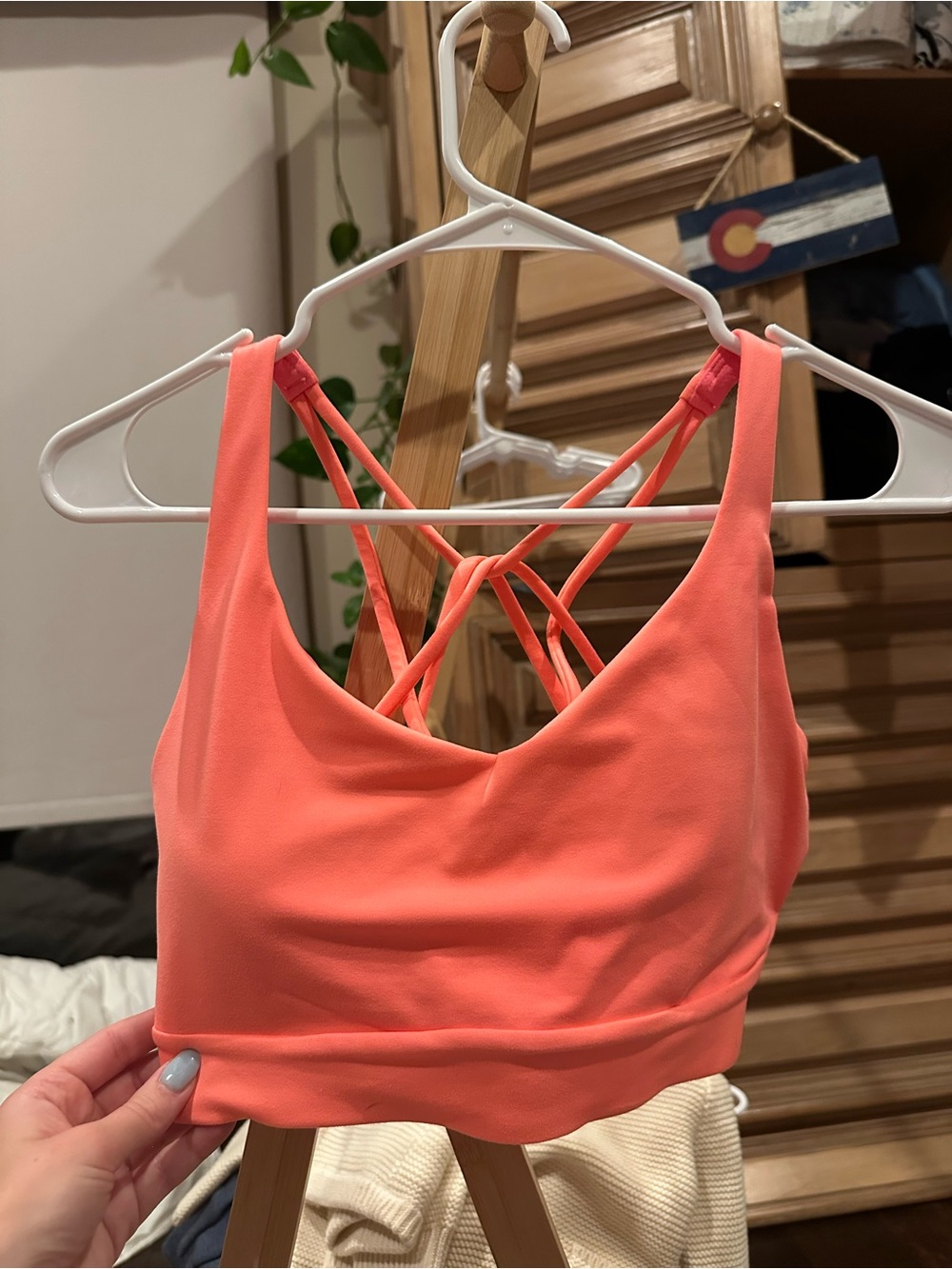Athleta Coral Strappy Sports Bra